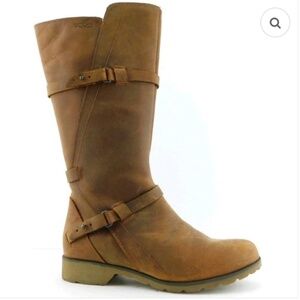 NEW Teva De La Vina tall boots in brown waterproof leather women's 6.5